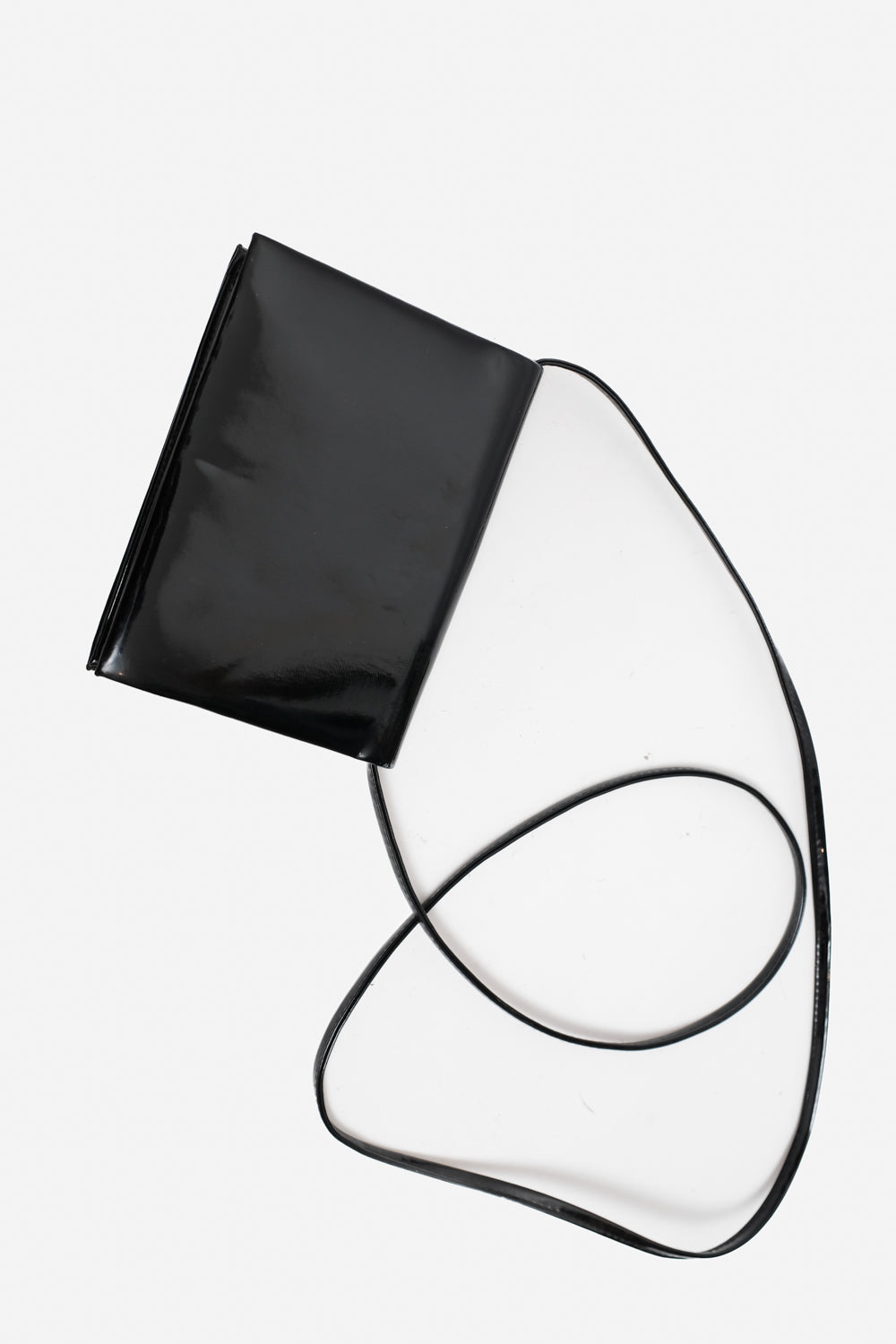PICARD SMALL BLACK LEATHER PATENT BAG