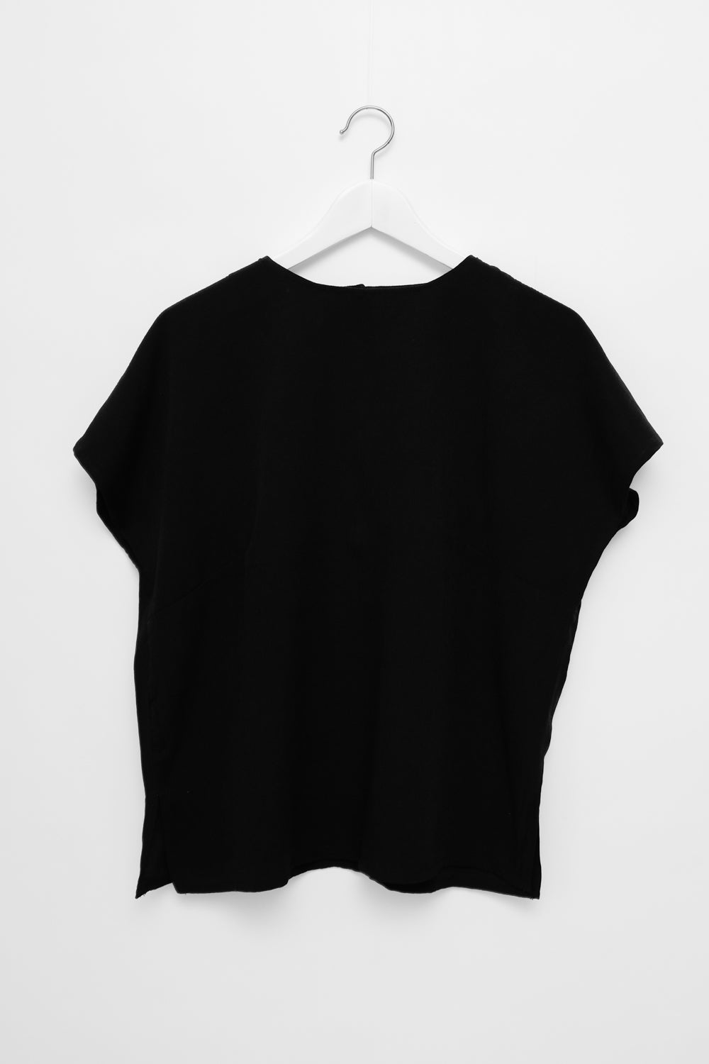BLACK VISCOSE RELAXED VINTAGE BLOUSE