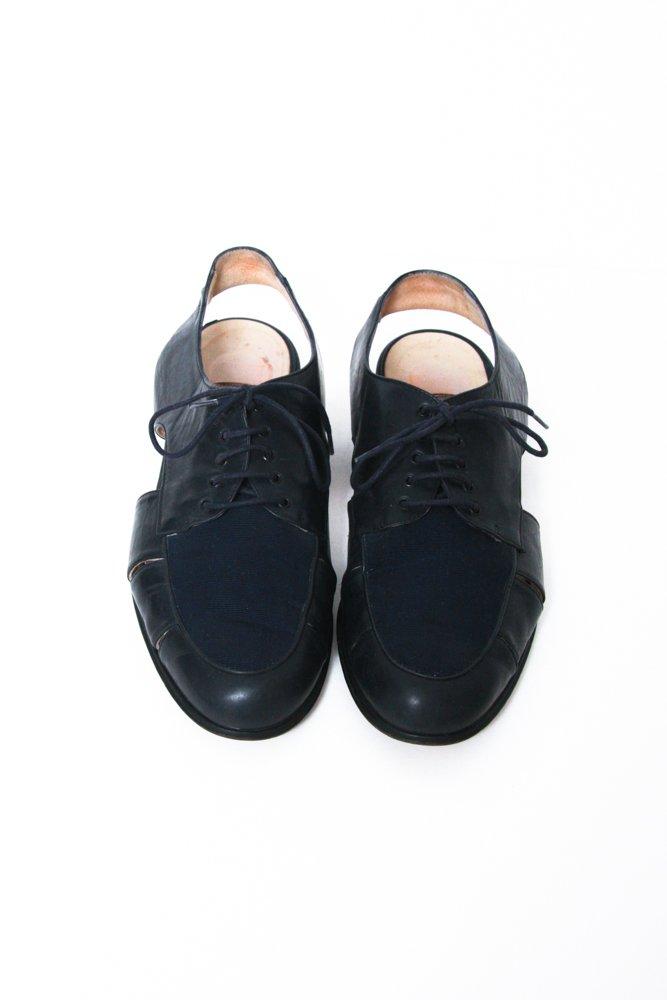 0585_NAVY LEATHER 41 VINTAGE CUT OUT BROGUES
