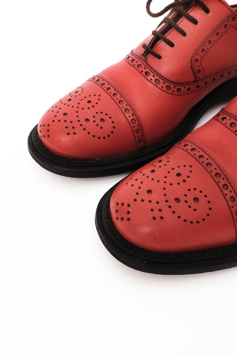 0530_BALLY 38 RED LEATHER BUDAPESTER SHOES