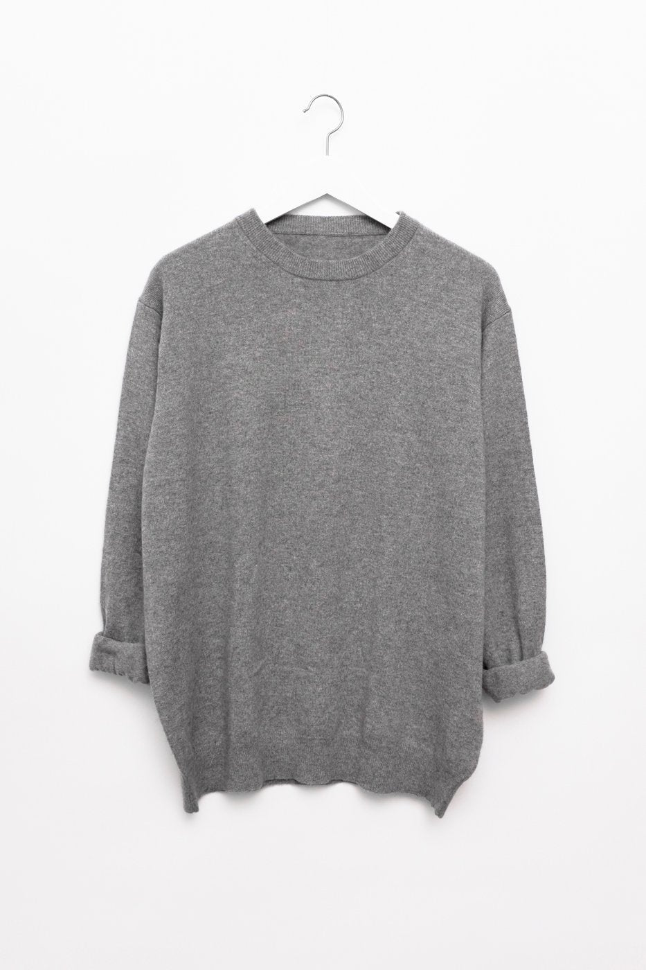 CASHMERE SILK GREY OVERSIZE SWEATER