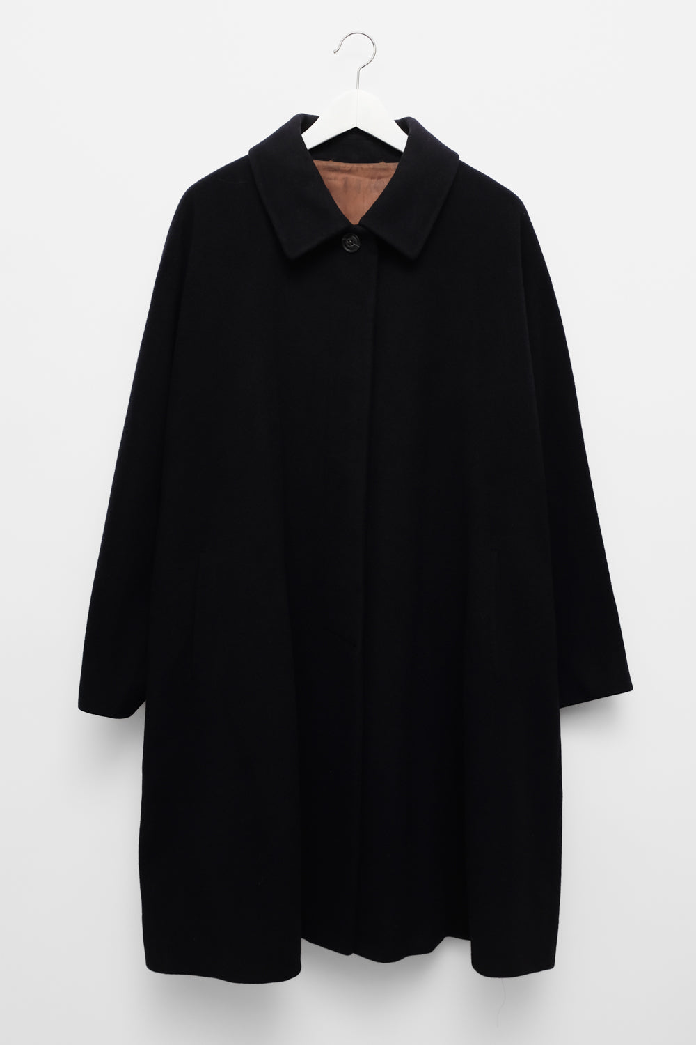 PURE CASHMERE BLACK OVERSIZE COAT