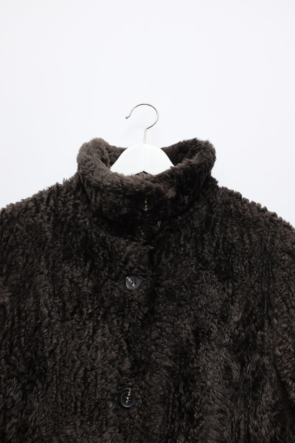 BROWN TEDDY FAUX VINTAGE COAT