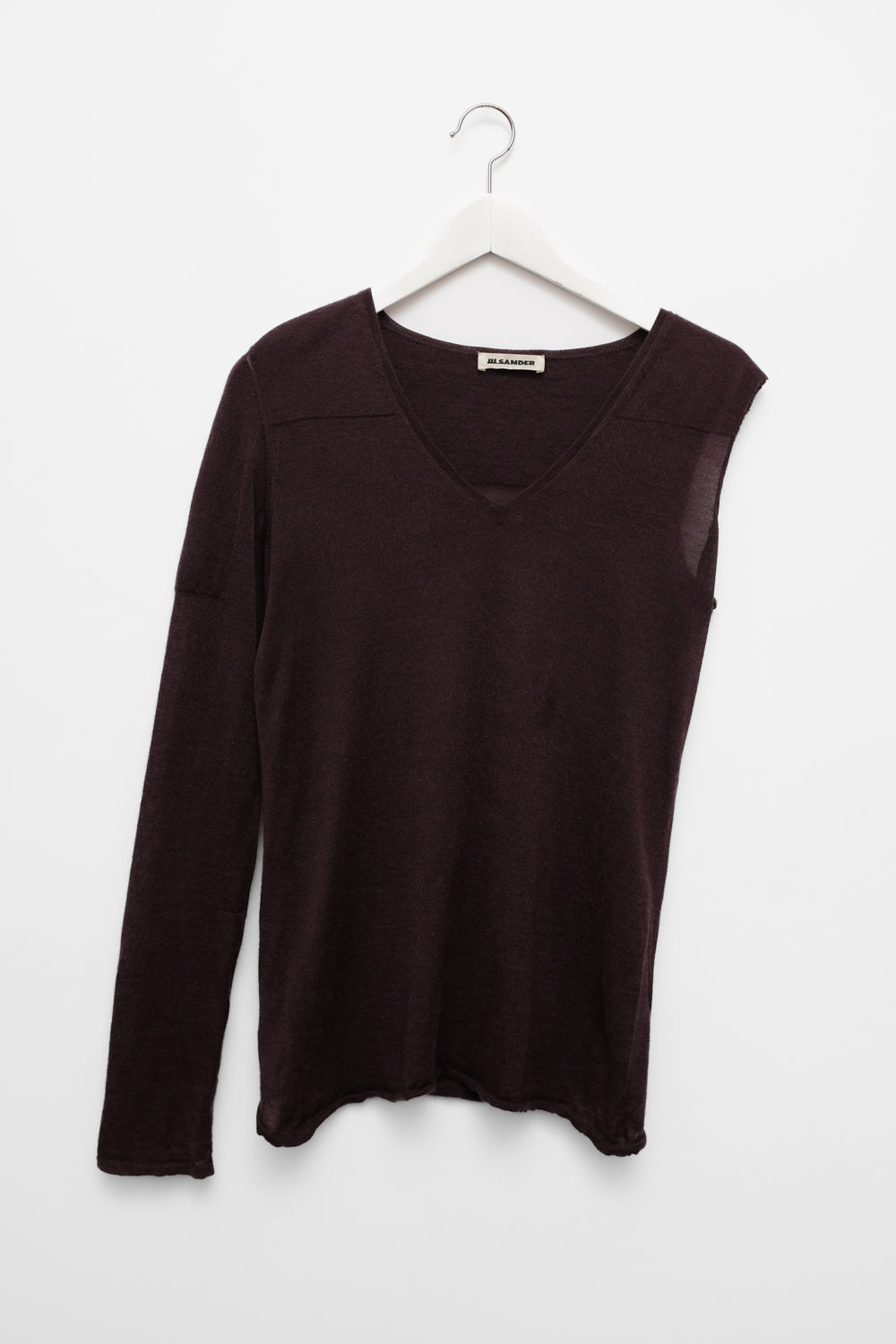 JIL SANDER PURE CASHMERE ONE ARM SWEATER