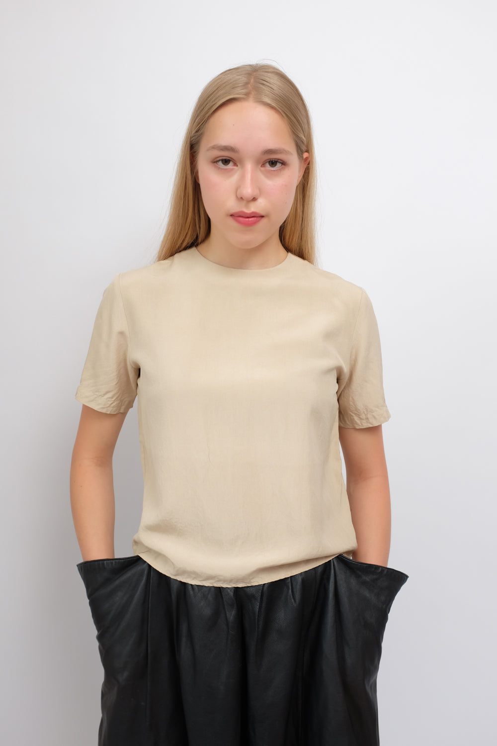 PURE SILK BEIGE VINTAGE TEE