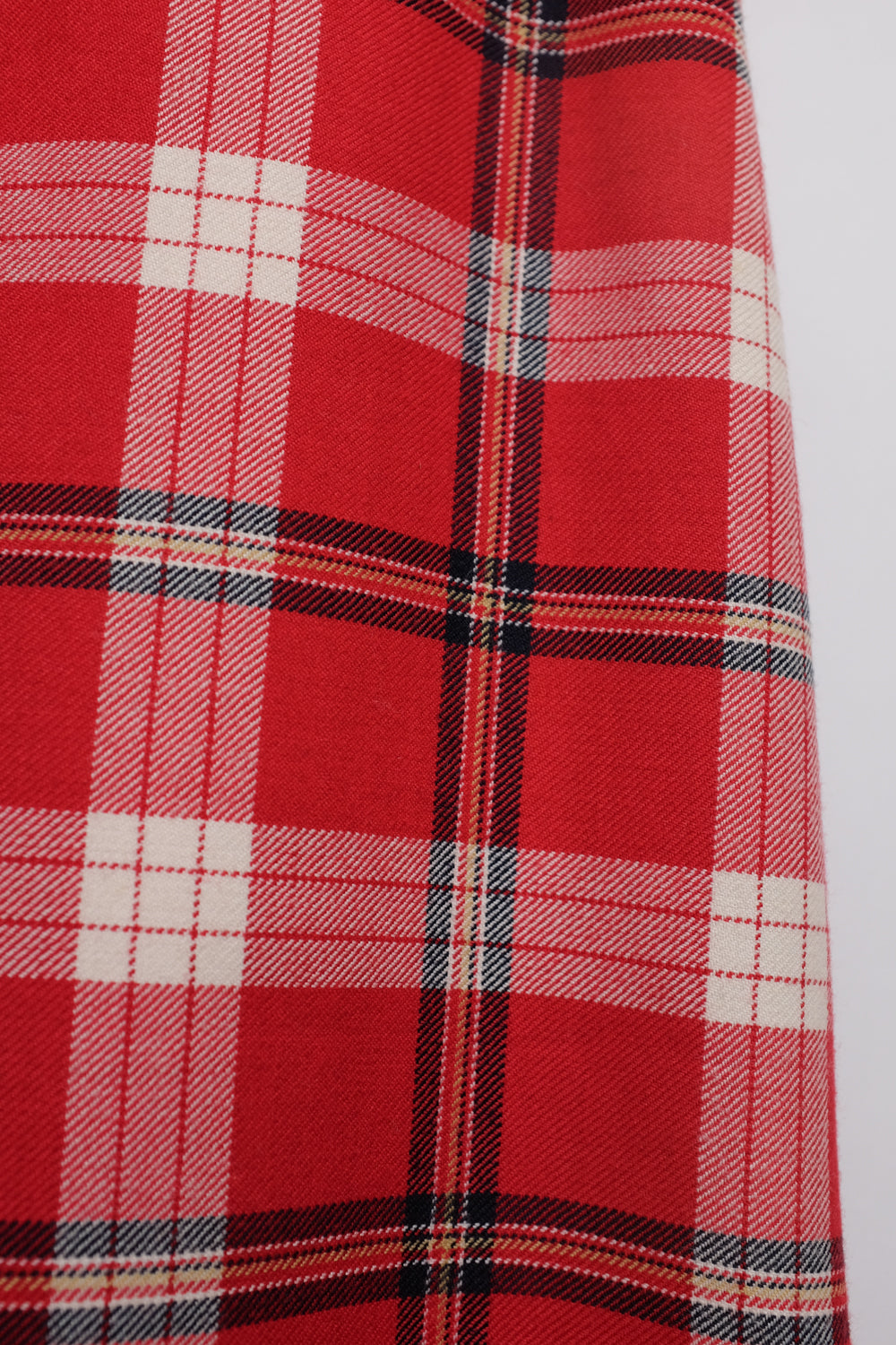 TARTAN WOOL RED VINTAGE SKIRT