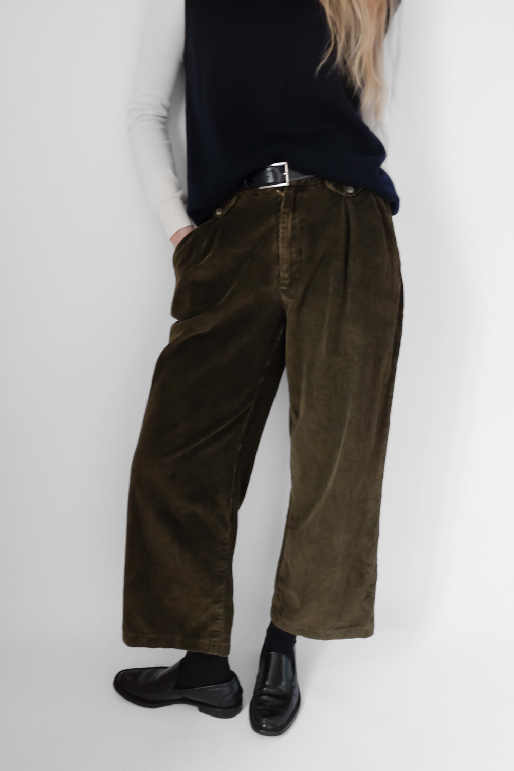 CORDUROY FERRE VINTAGE WIDE LEG PANTS