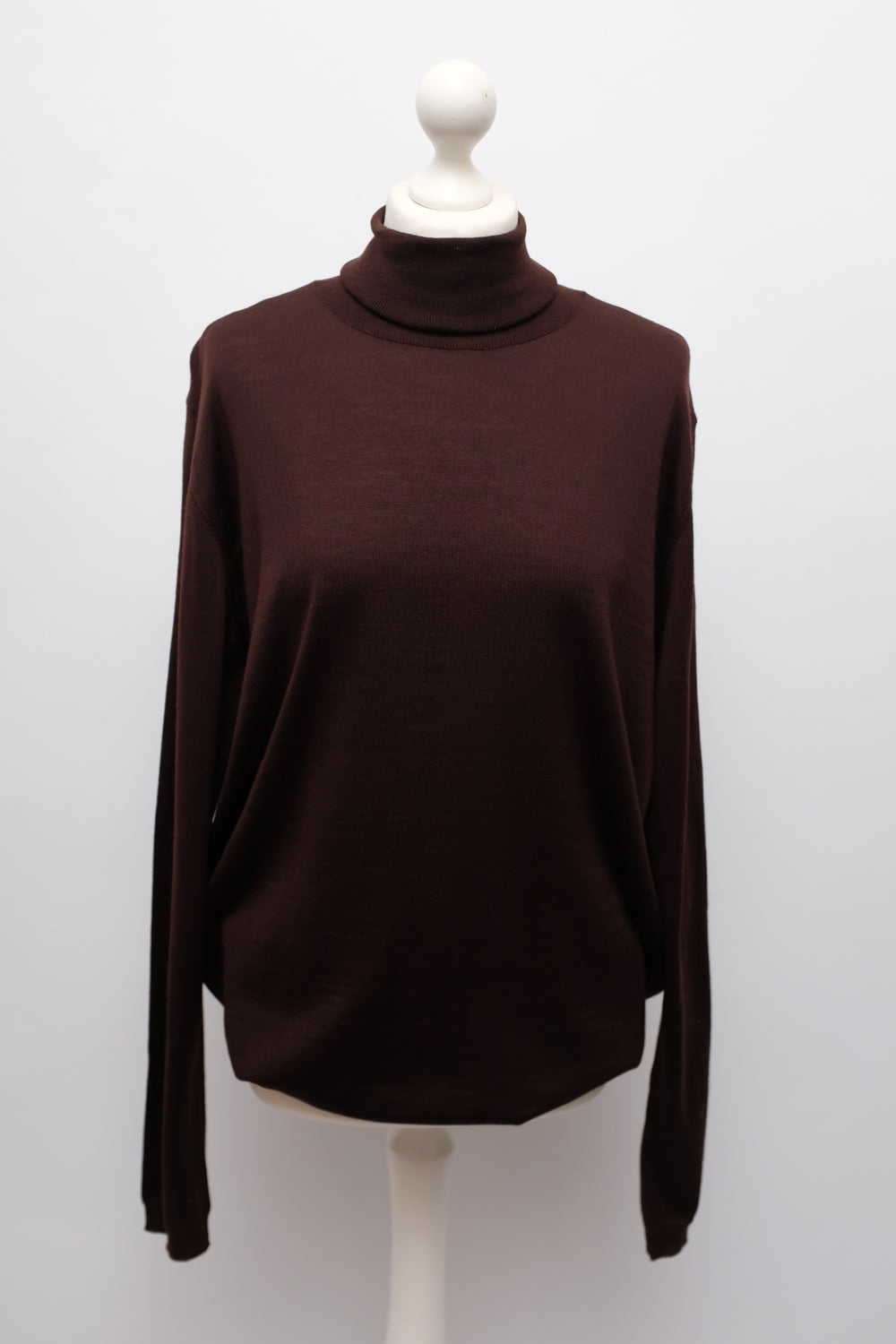 PURE WOOL BROWN TURTLE JOOP SWEATER