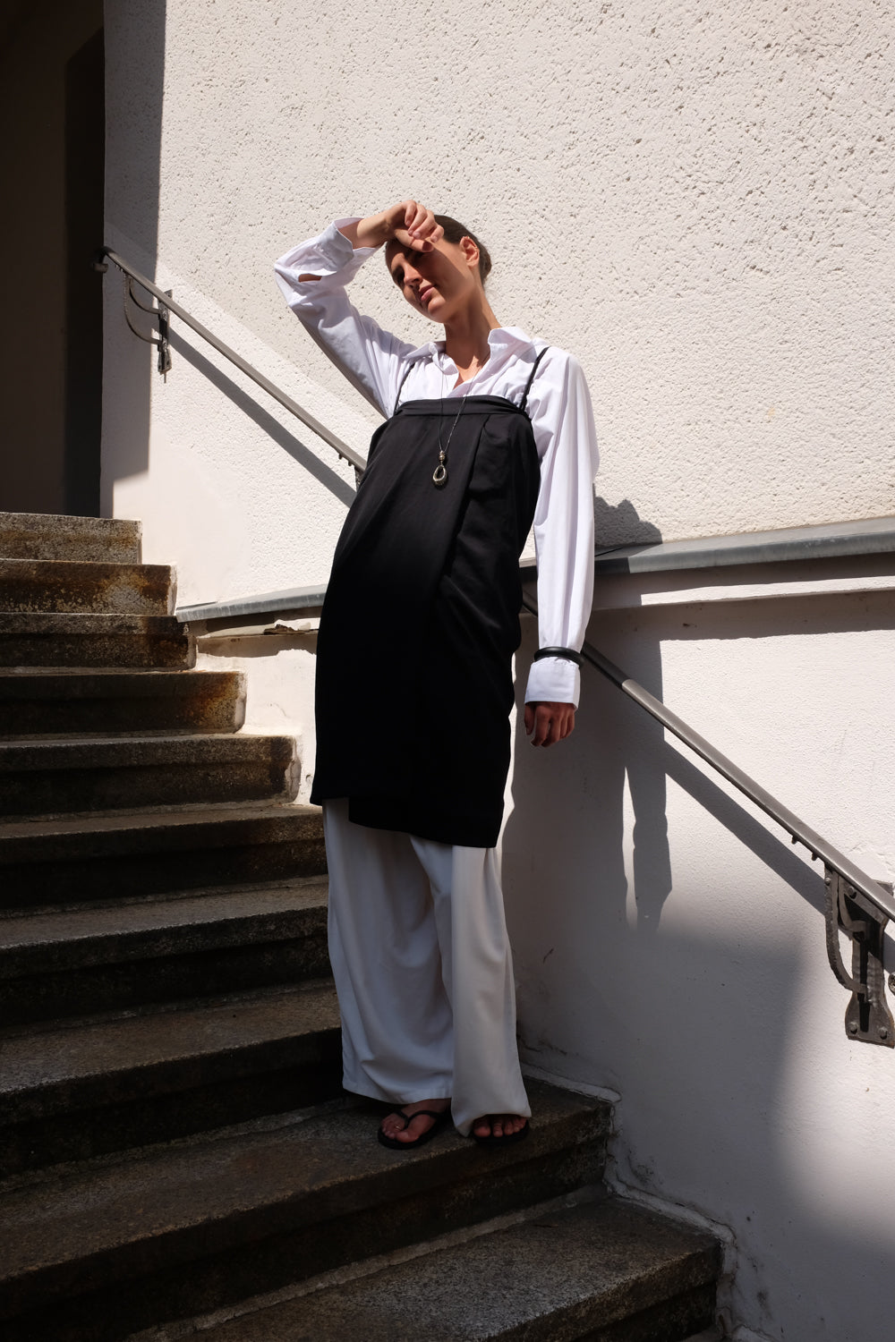 VINTAGE WHITE CLEAN OVERSIZE SHIRT