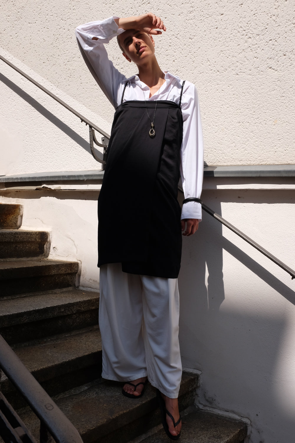 VINTAGE WHITE CLEAN OVERSIZE SHIRT