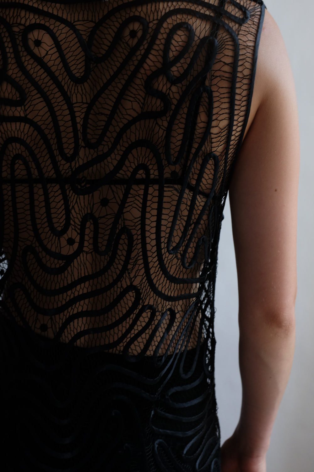 PURE SILK LUCID LACE VINTAGE VEST