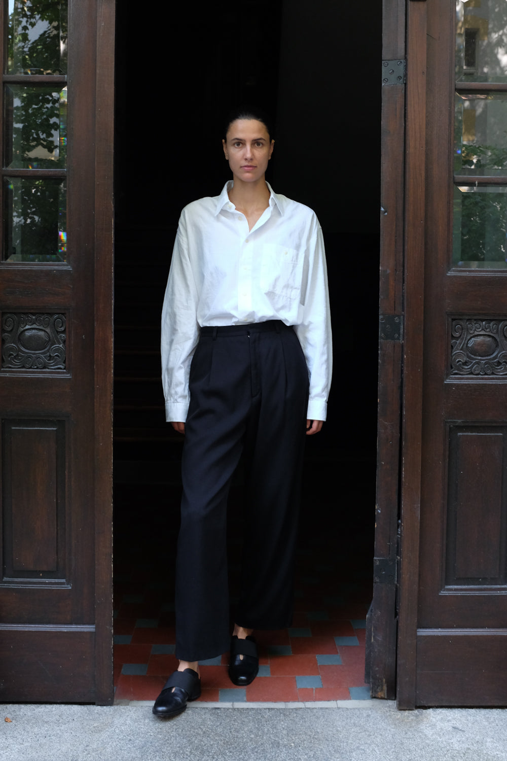 PURE COTTON DETAILS VINTAGE WHITE SHIRT