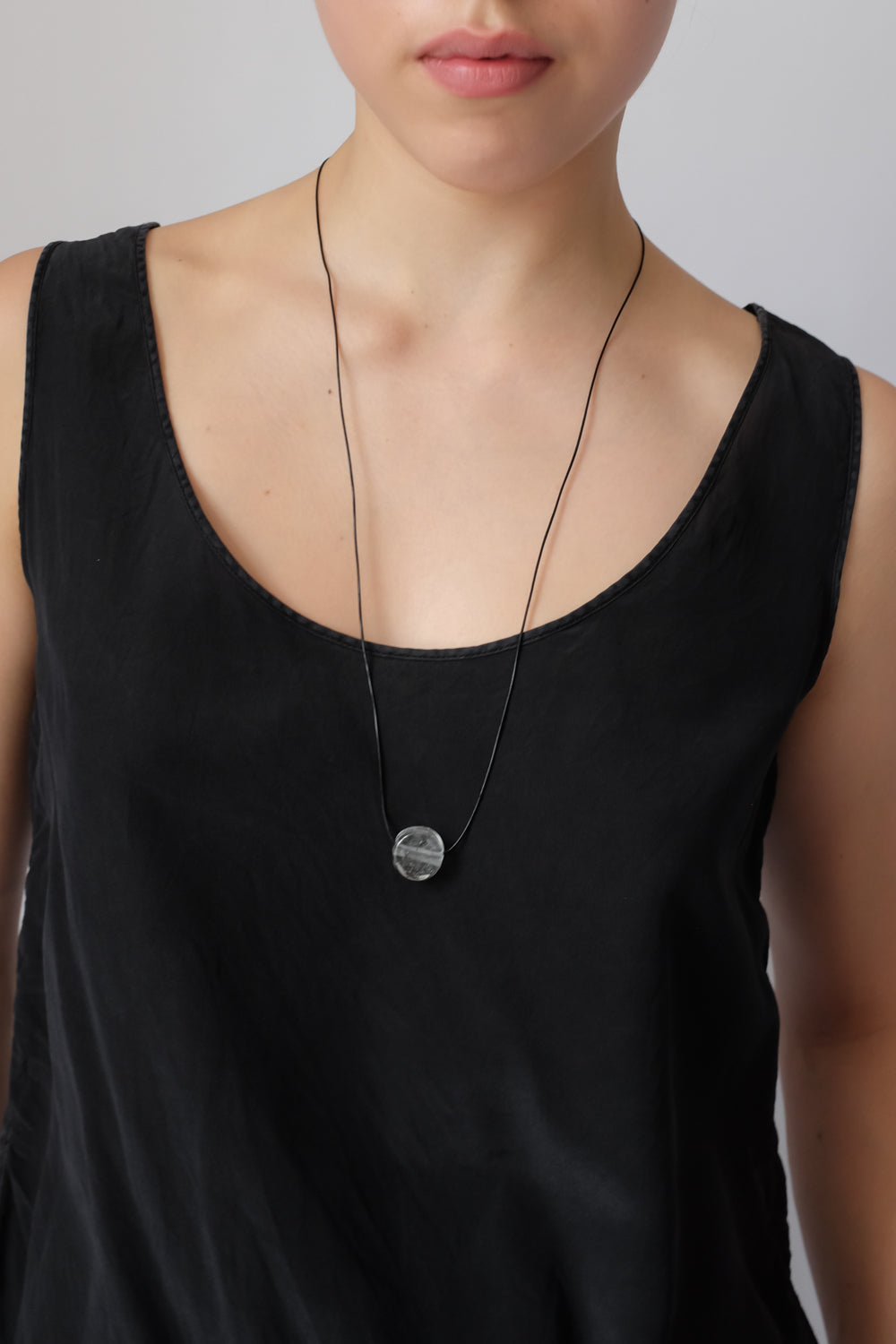 PURE SILK BLACK VINTAGE TANK