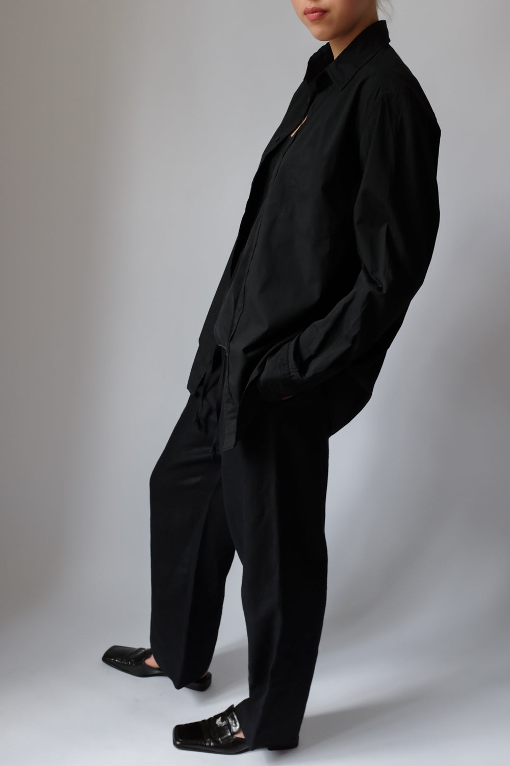CALVIN KLEIN CK VINTAGE BLACK COTTON SHIRT