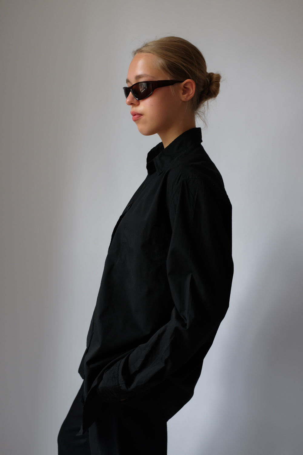 CALVIN KLEIN CK VINTAGE BLACK COTTON SHIRT