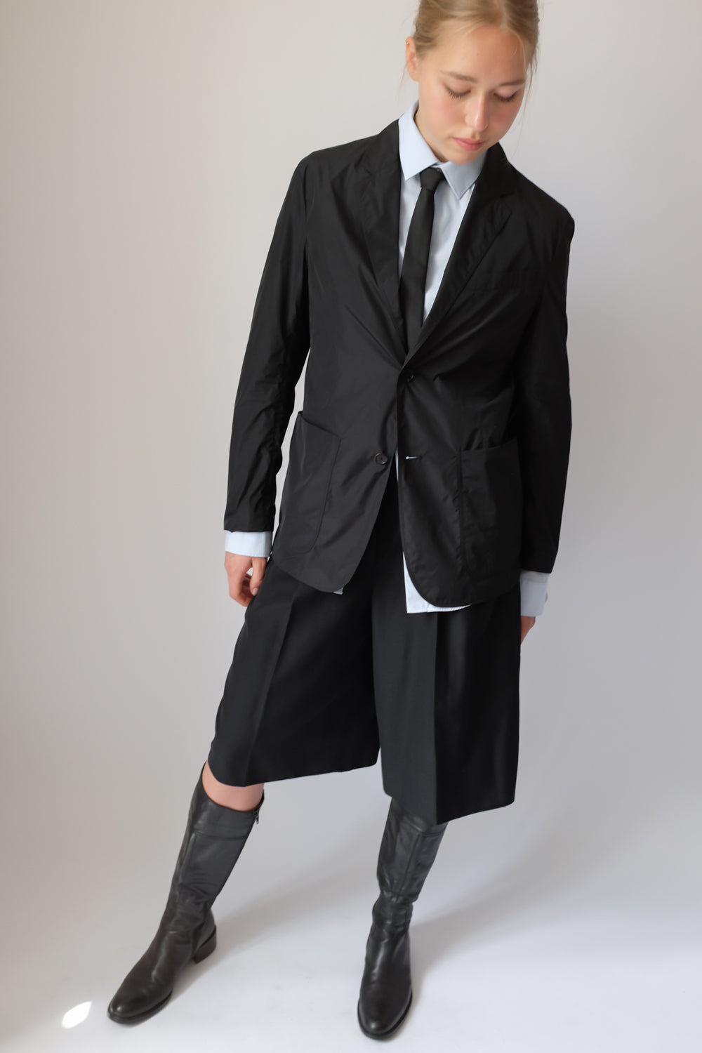 JIL SANDER VINTAGE BLACK TECHNICAL BLAZER