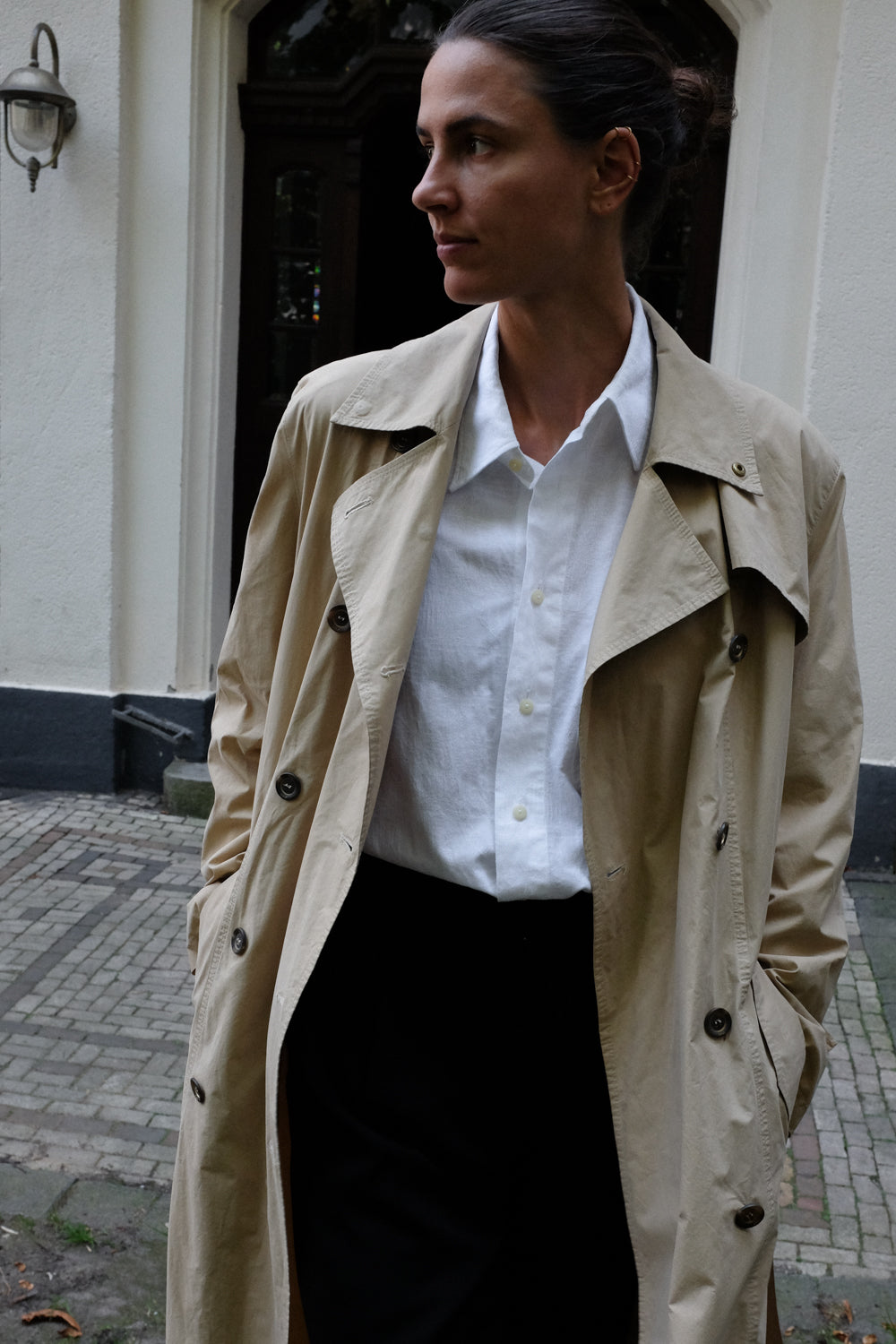 PURE COTTON DETAILS VINTAGE WHITE SHIRT