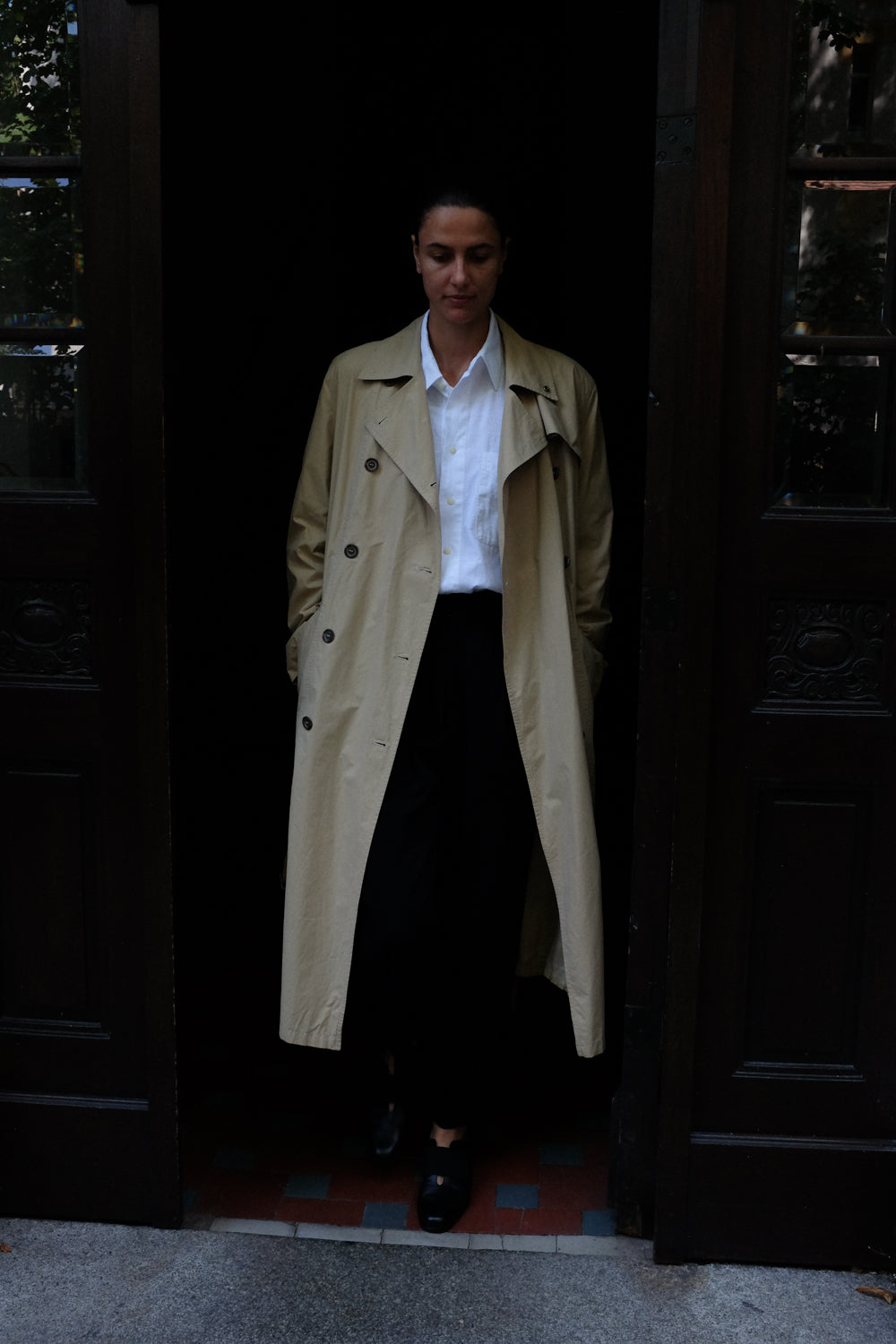 CLASSY COTTON BEIGE VINTAGE TRENCH COAT