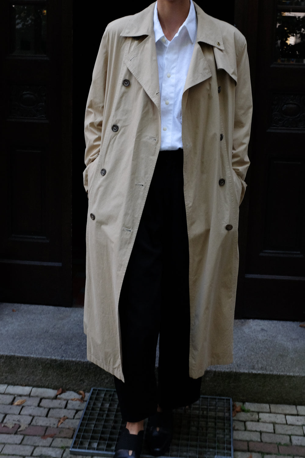 CLASSY COTTON BEIGE VINTAGE TRENCH COAT
