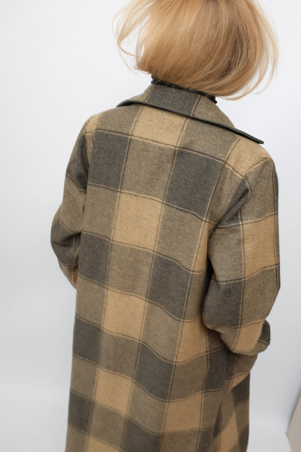 PURE WOOL TARTAN VINTAGE HANDMADE COAT