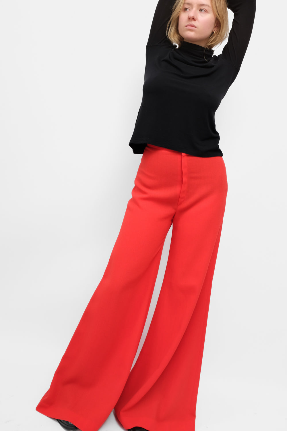 VINTAGE 1960 RED WIDE LEG PANTS