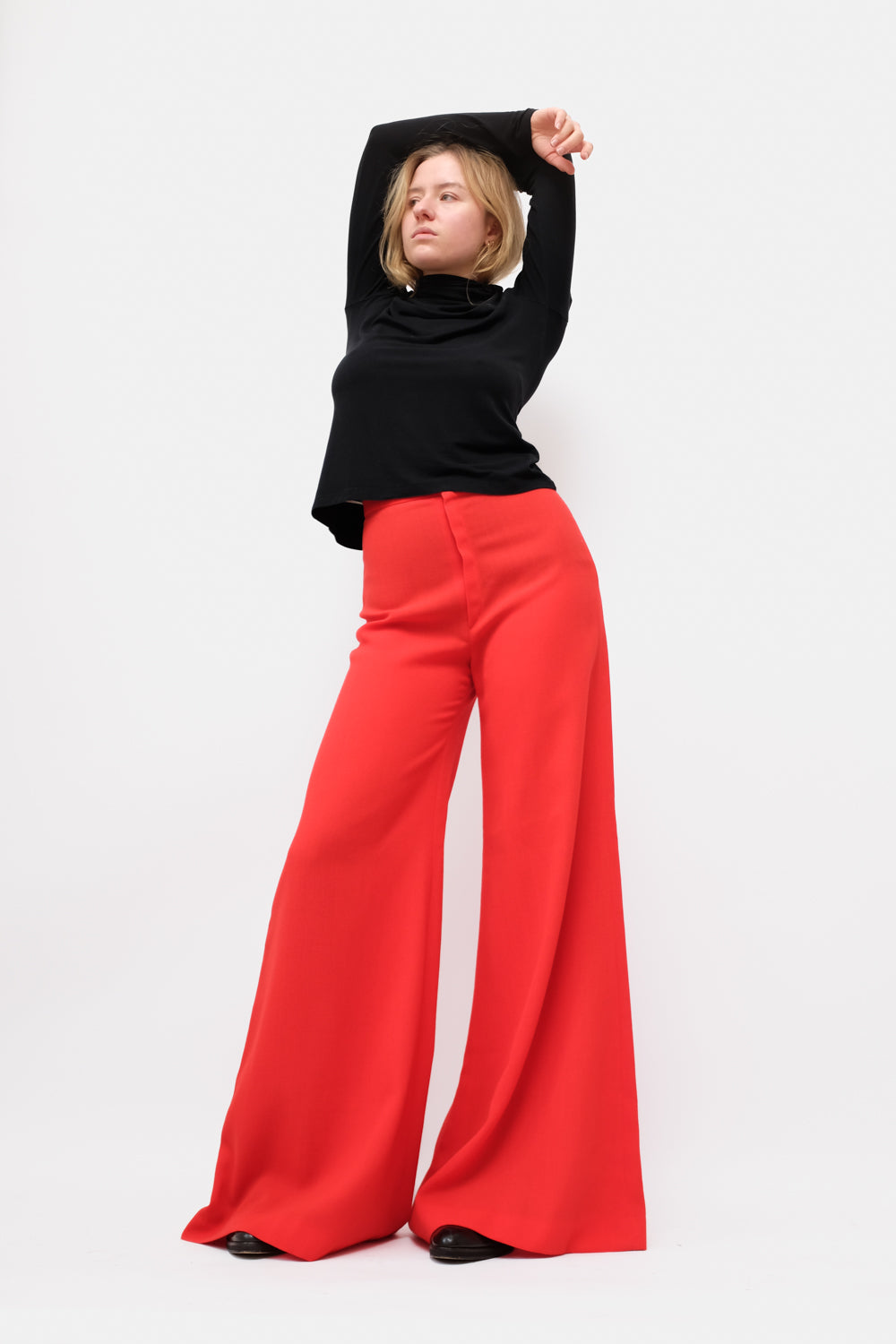 VINTAGE 1960 RED WIDE LEG PANTS