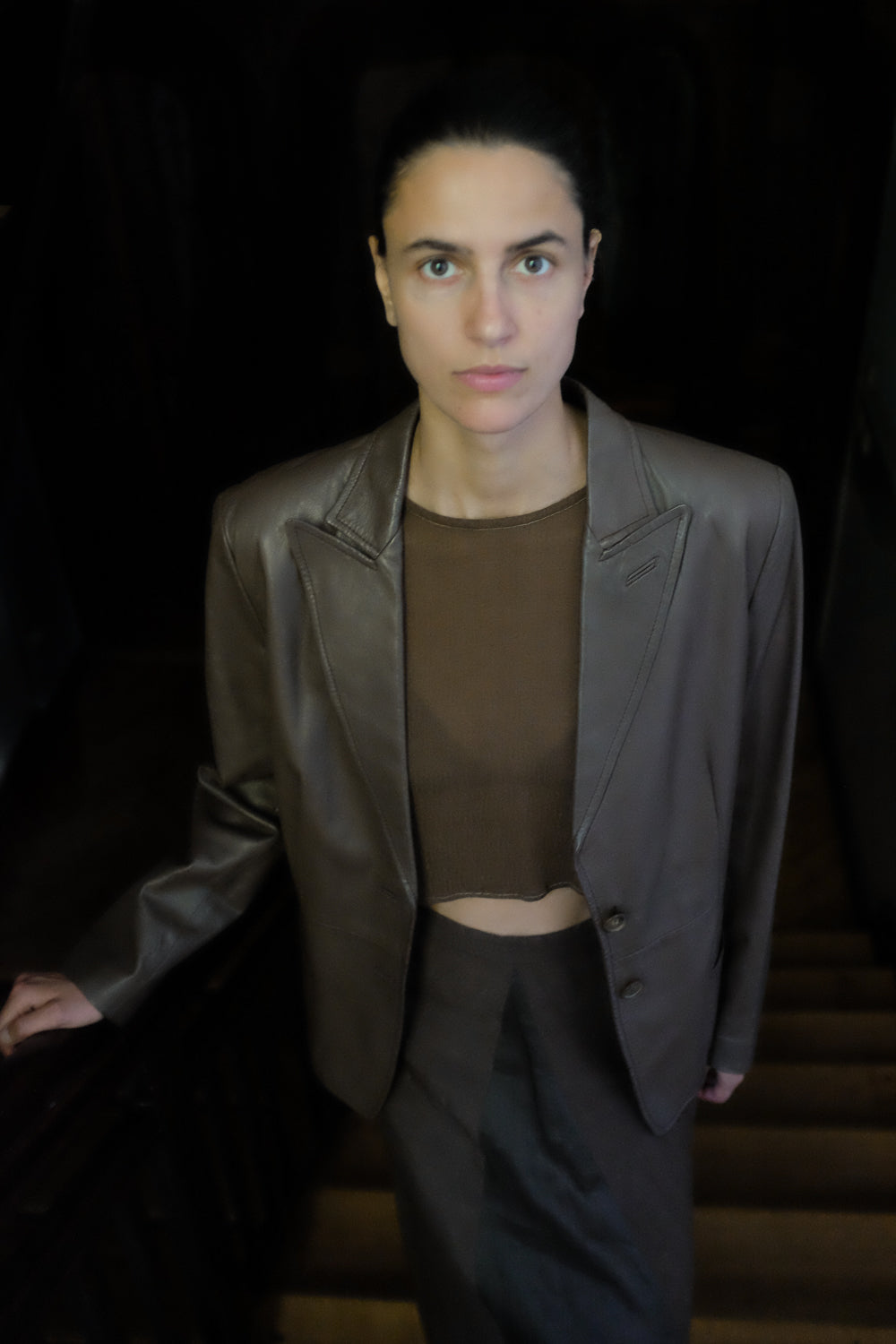 PURE VISCOSE LUCID BROWN VINTAGE TEE