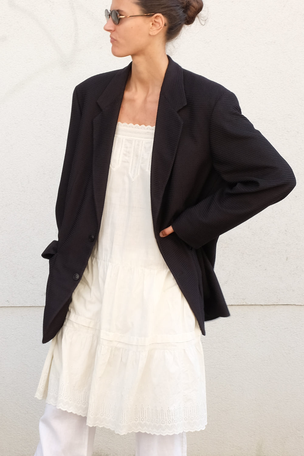 BLACK VINTAGE STRUCTURE BLAZER