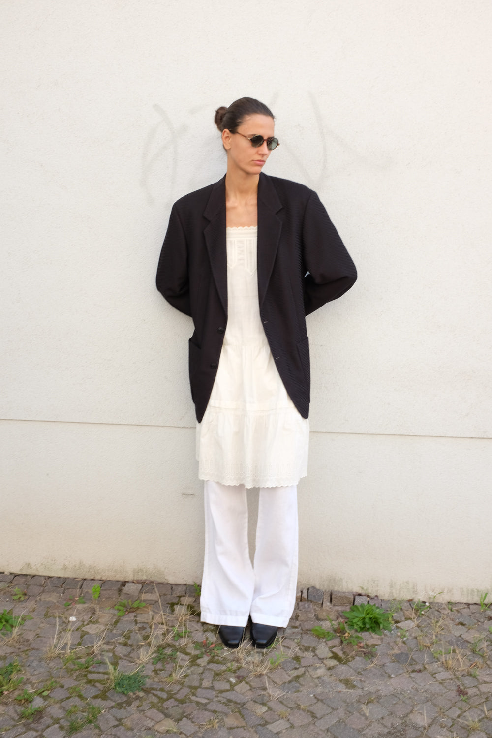 BLACK VINTAGE STRUCTURE BLAZER