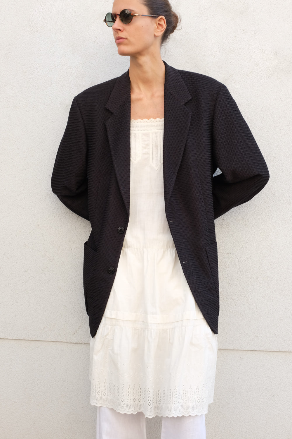 BLACK VINTAGE STRUCTURE BLAZER