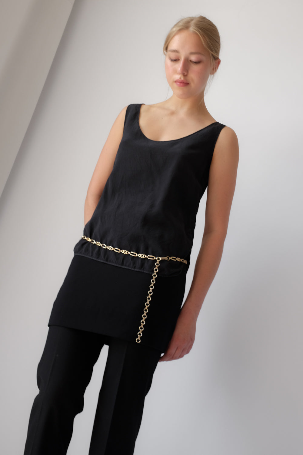 MUGLER VINTAGE BLACK MINI SKIRT