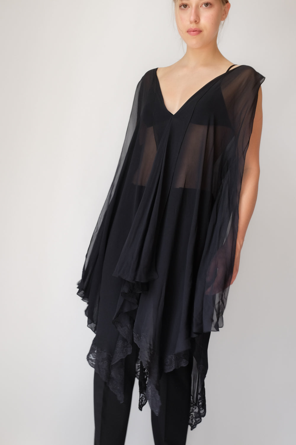 LA PERLA PURE SILK VINTAGE ITALY LACE DRESS