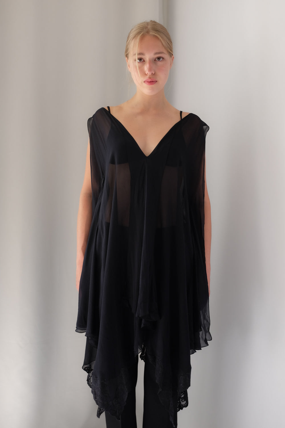 LA PERLA PURE SILK VINTAGE ITALY LACE DRESS