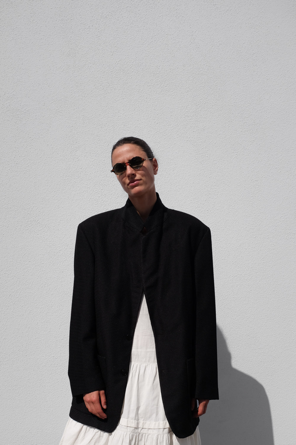 BLACK VINTAGE STRUCTURE BLAZER