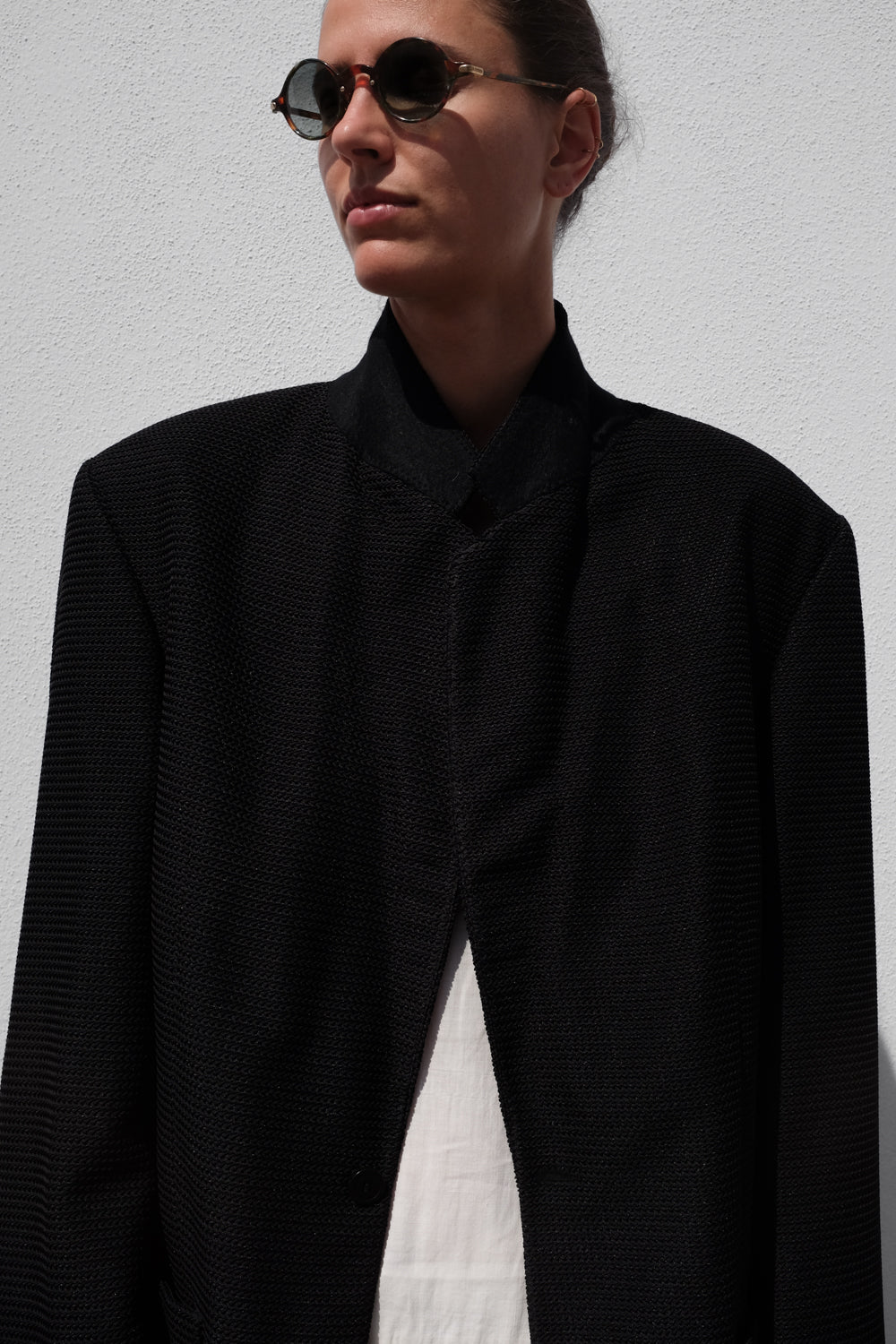 BLACK VINTAGE STRUCTURE BLAZER