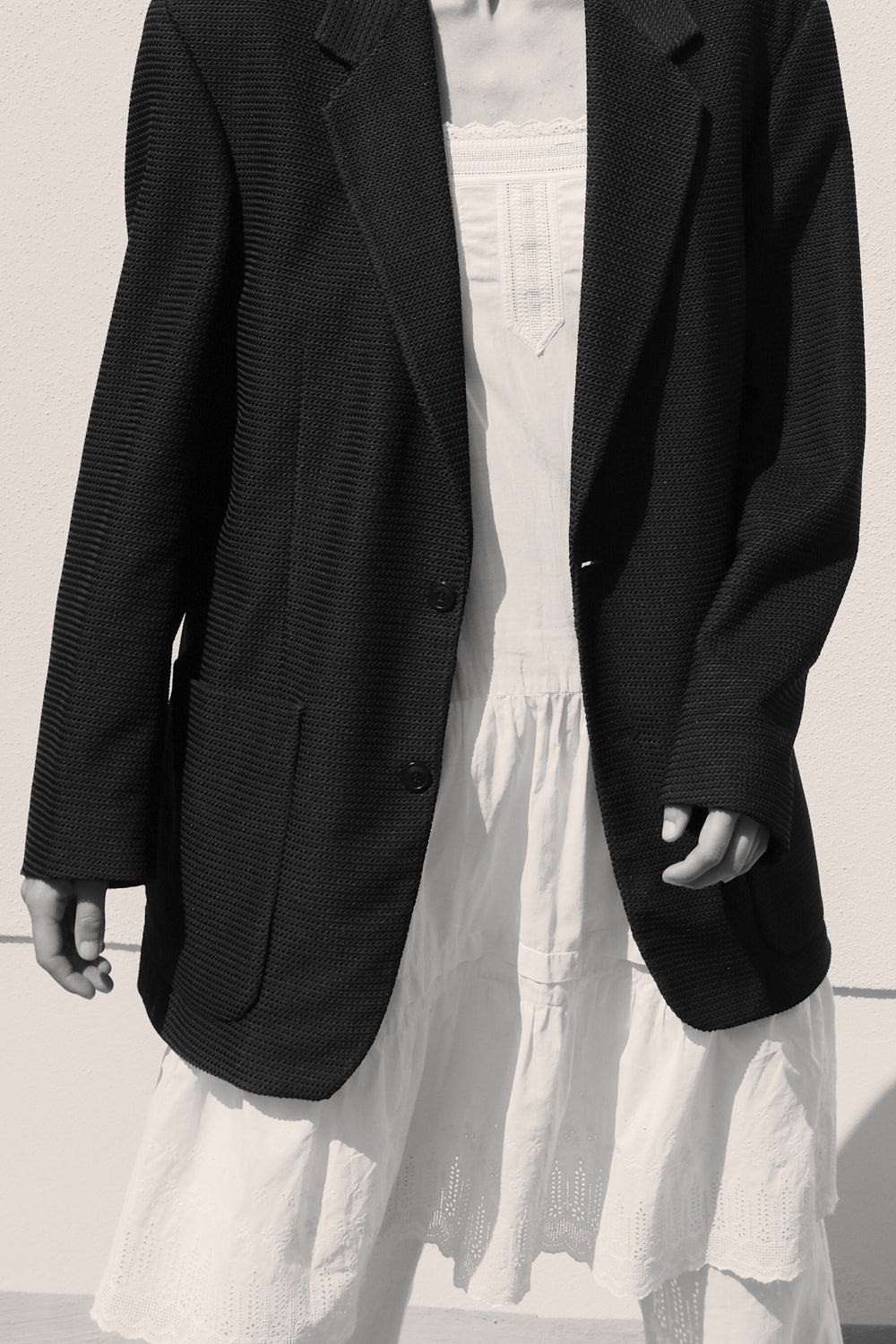 BLACK VINTAGE STRUCTURE BLAZER
