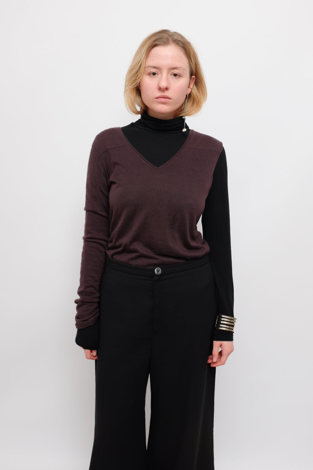 JIL SANDER PURE CASHMERE ONE ARM SWEATER