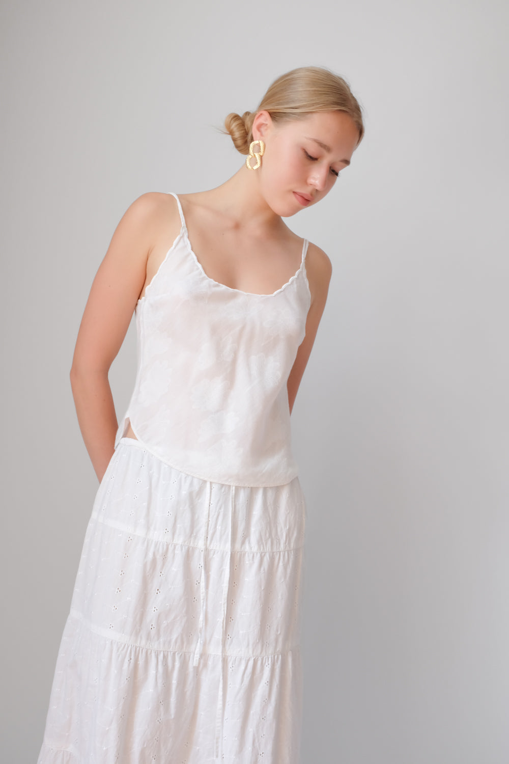 LA PERLA 1980 VINTAGE COTTON CAMISOLE TOP