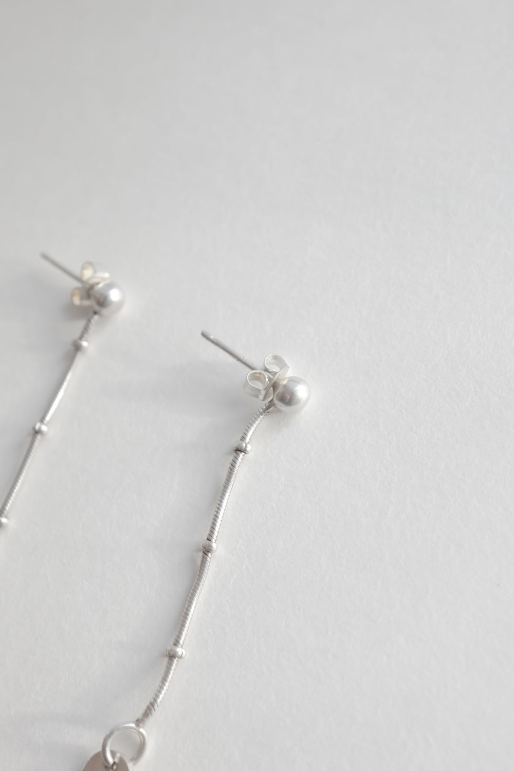 FINE LONG VINTAGE SILVER EARRINGS