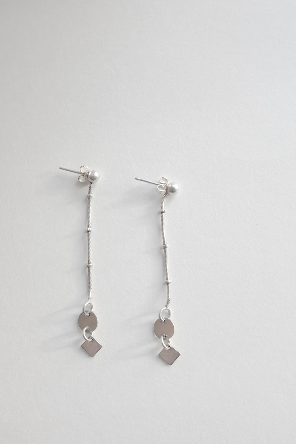 FINE LONG VINTAGE SILVER EARRINGS