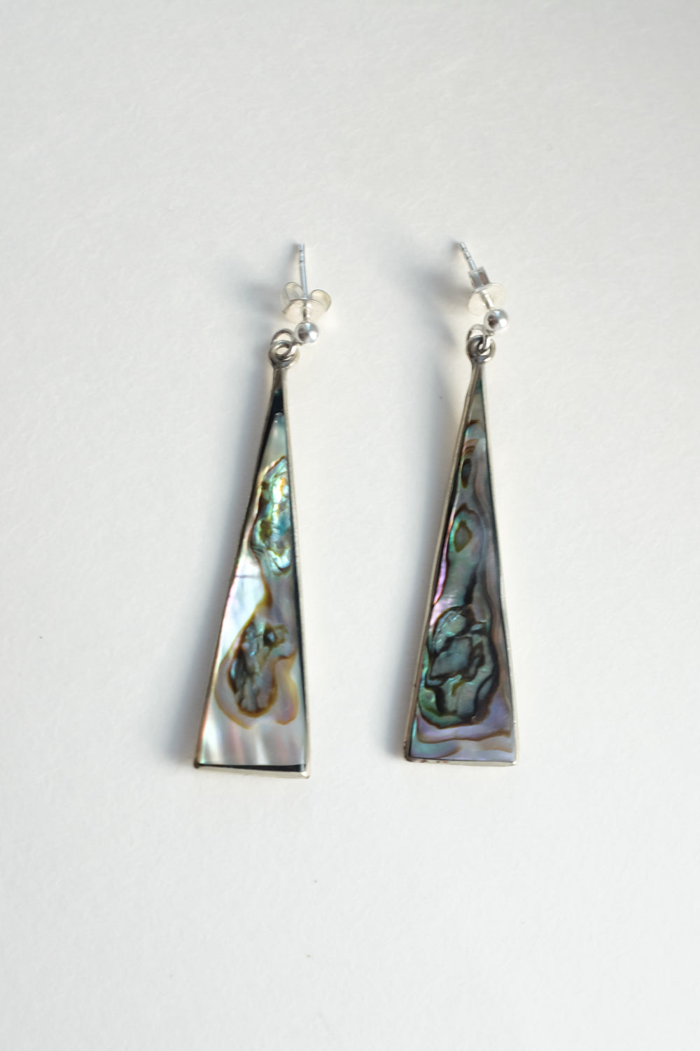 MOTHER OF PEARL VINTAGE SILVER 925 EARRINGS