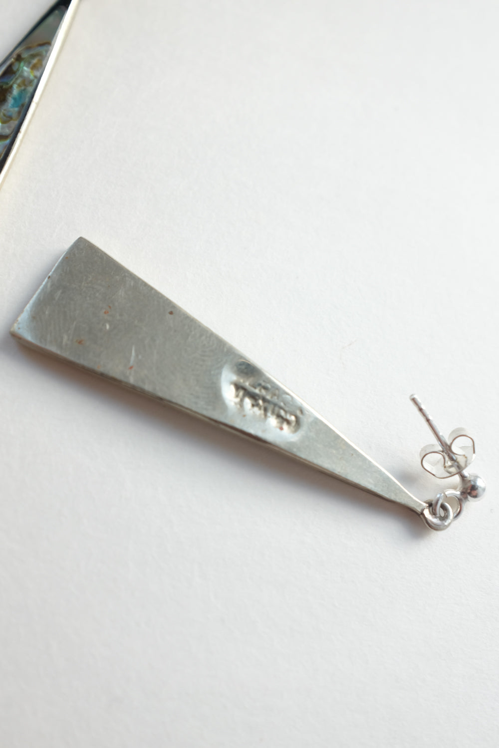 MOTHER OF PEARL VINTAGE SILVER 925 EARRINGS