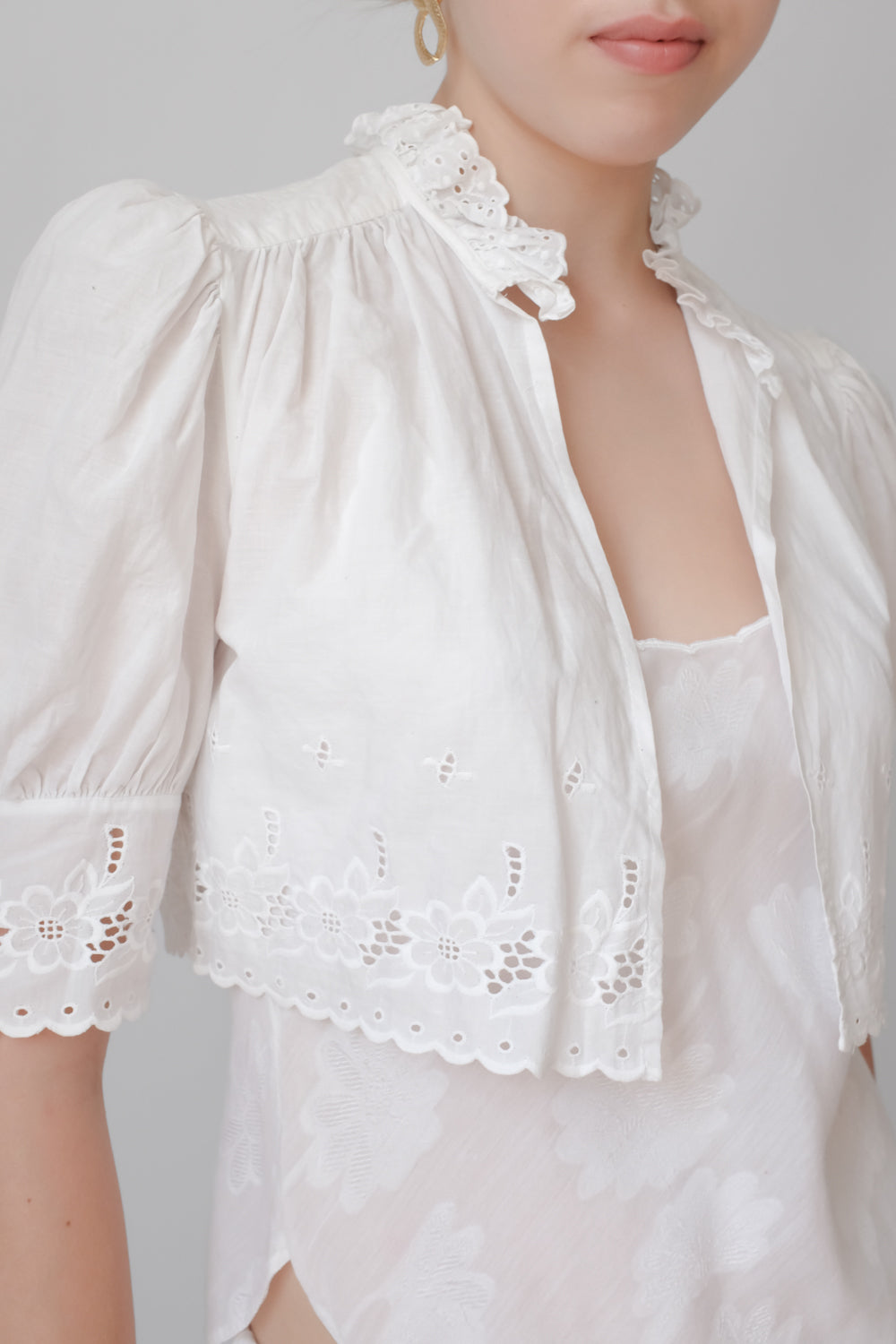 LA PERLA 1980 VINTAGE COTTON CAMISOLE TOP