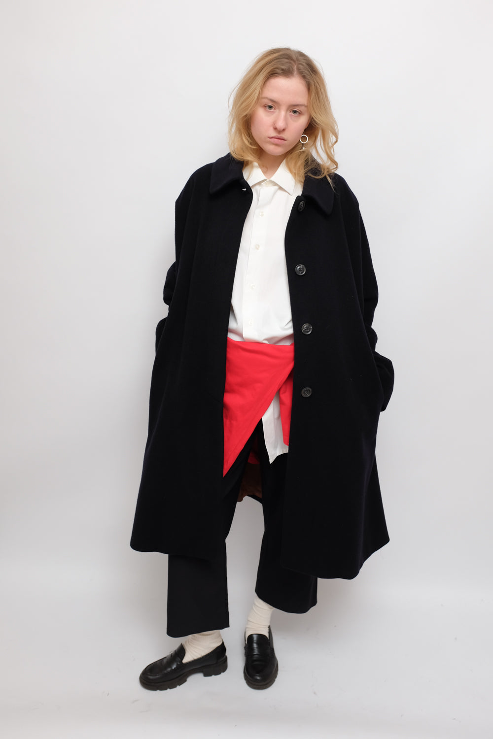 PURE CASHMERE BLACK OVERSIZE COAT