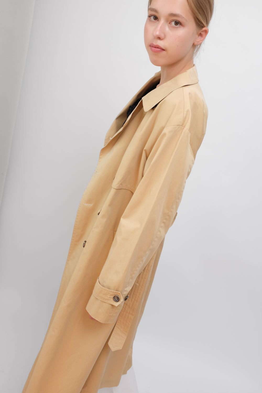 RENE LEZARD CAMEL PURE COTTON TRENCH COAT