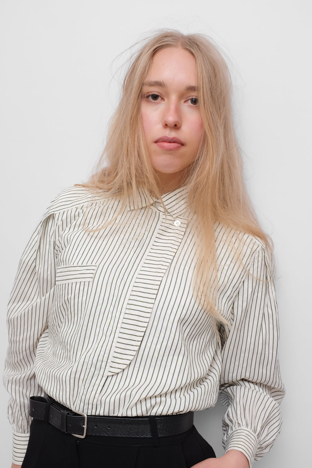 PURE SILK ESCADA VINTAGE STRIPED SHIRT