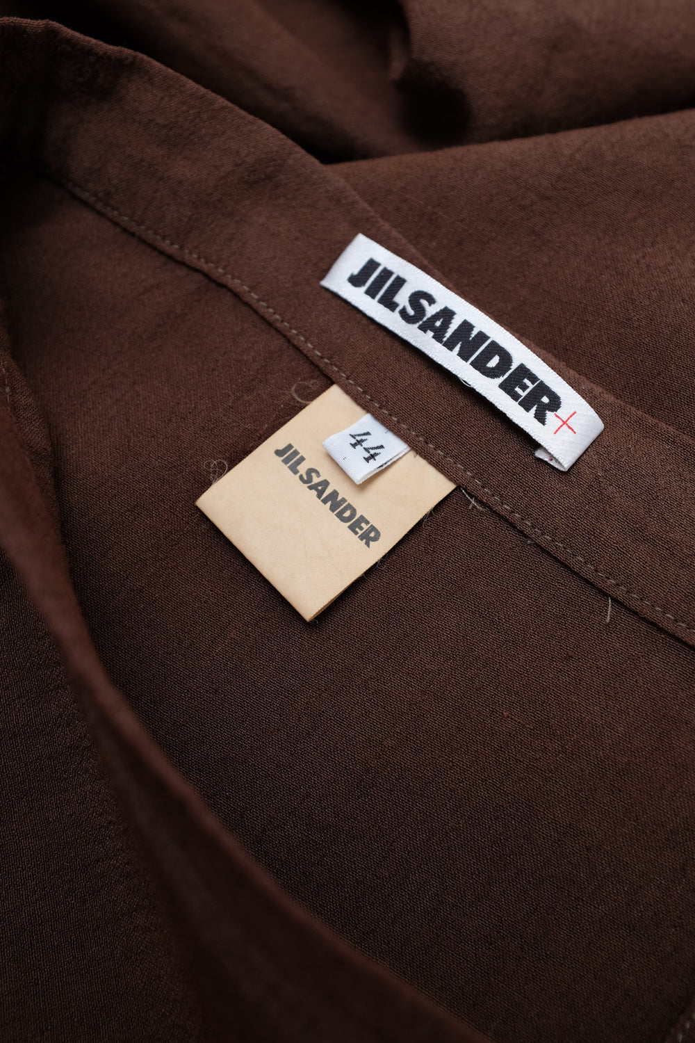 JIL SANDER VINTAGE LONG BROWN SILK SKIRT