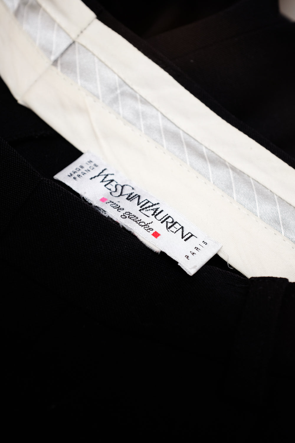 VINTAGE YVES SAINT LAURENT BLACK WIDE LEG PANTS