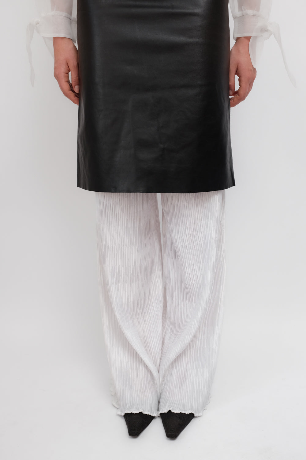 LOEWE BLACK LEATHER DRESS