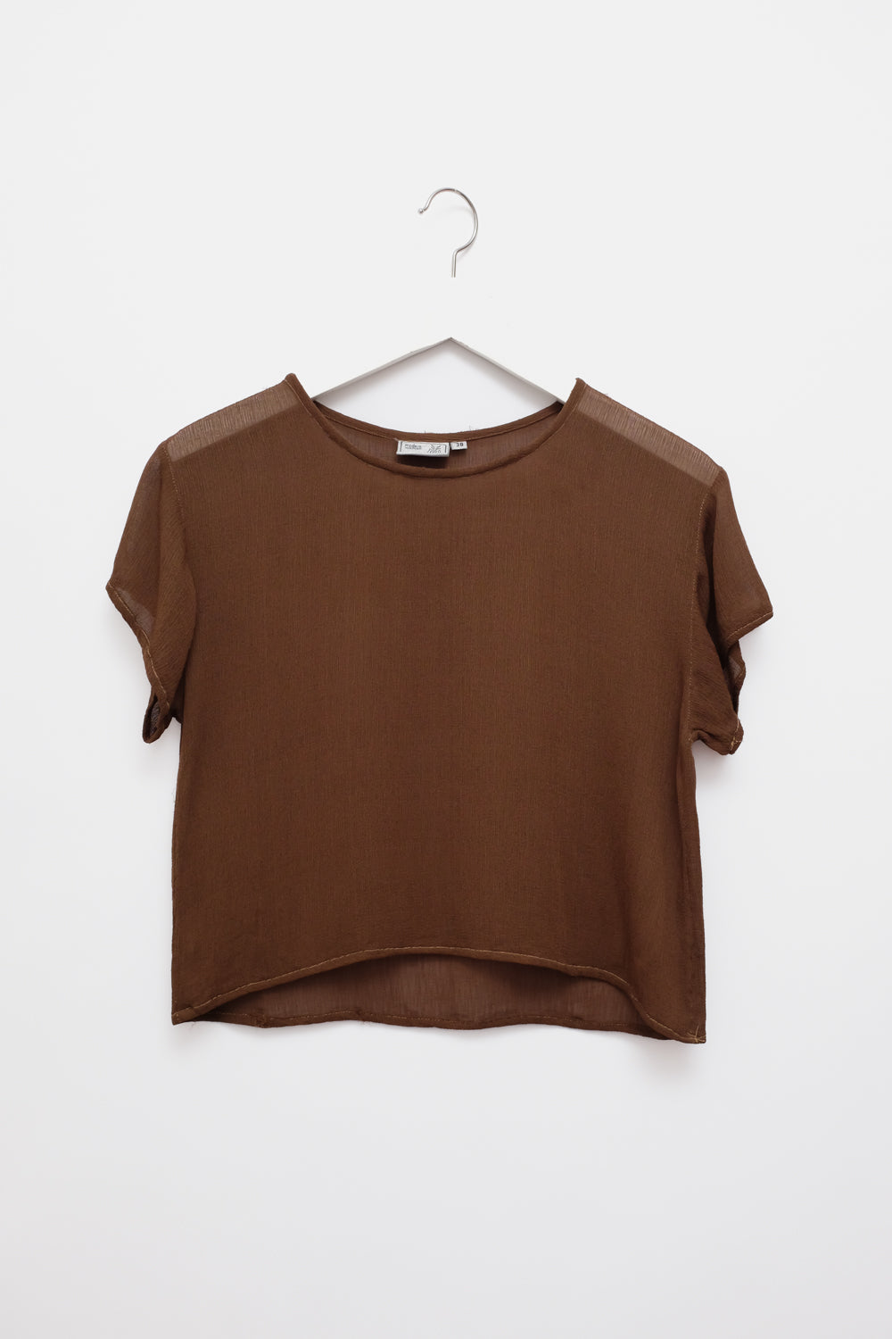 PURE VISCOSE LUCID BROWN VINTAGE TEE